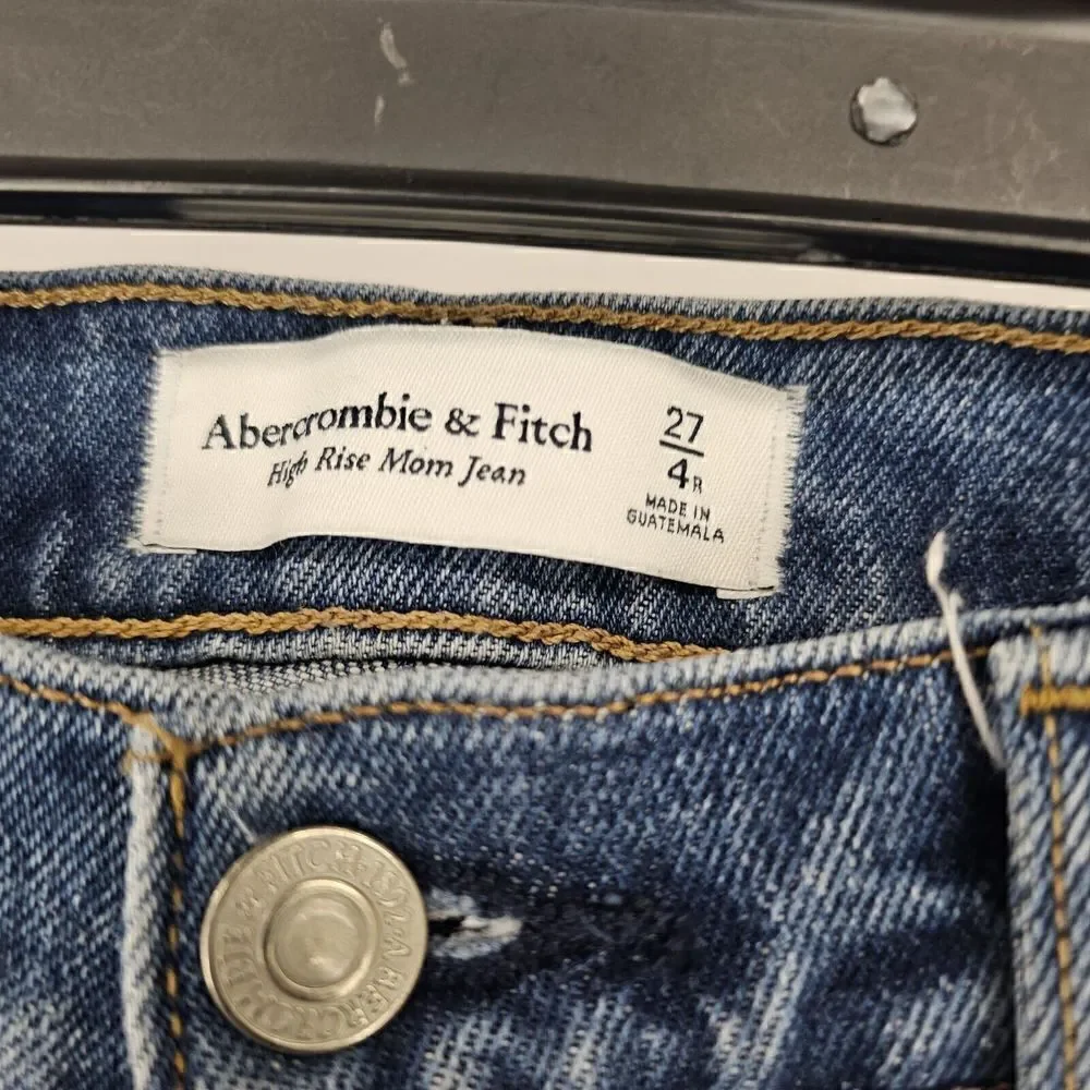 Abercrombie & Fitch Jeans Womens Size 27/4 Blue Denim High Rise Mom Jean